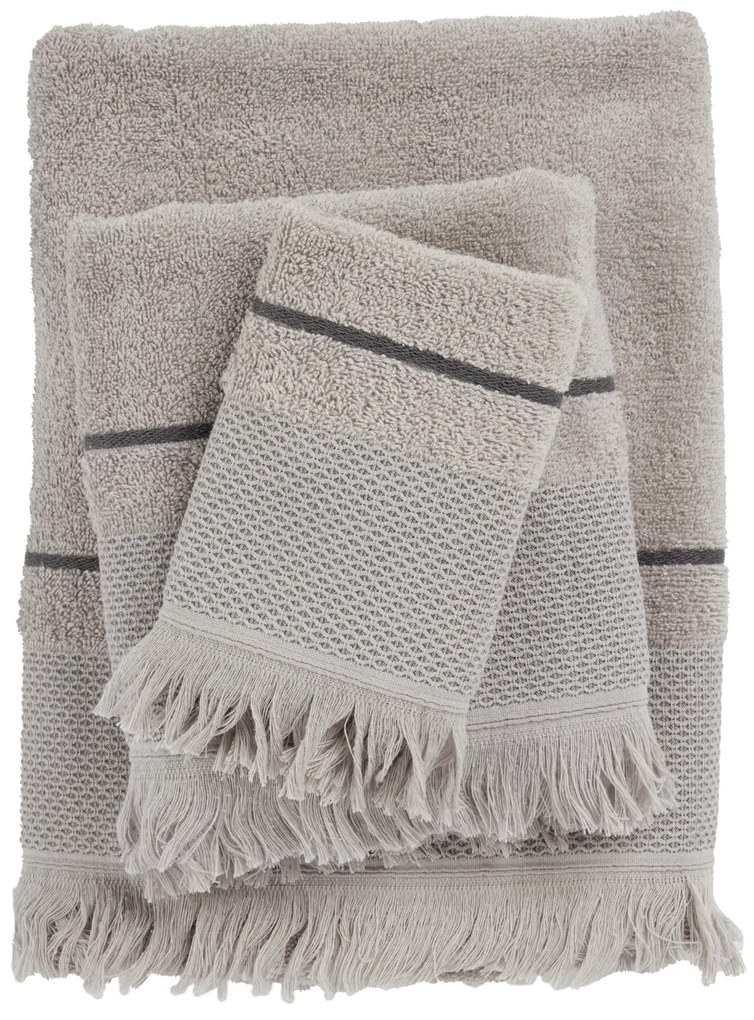 Σετ Πετσέτες 3τμχ Βαμβακερές Best 0841 Grey Das Home