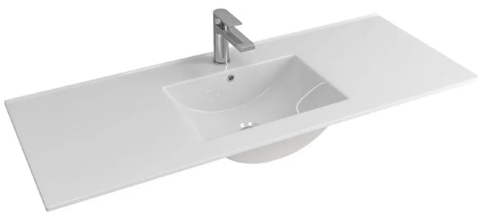 Νιπτήρας Ένθετος Επίπλου Μονός LT 7506-120 120,5x47x18cm White Karag Πορσελάνη