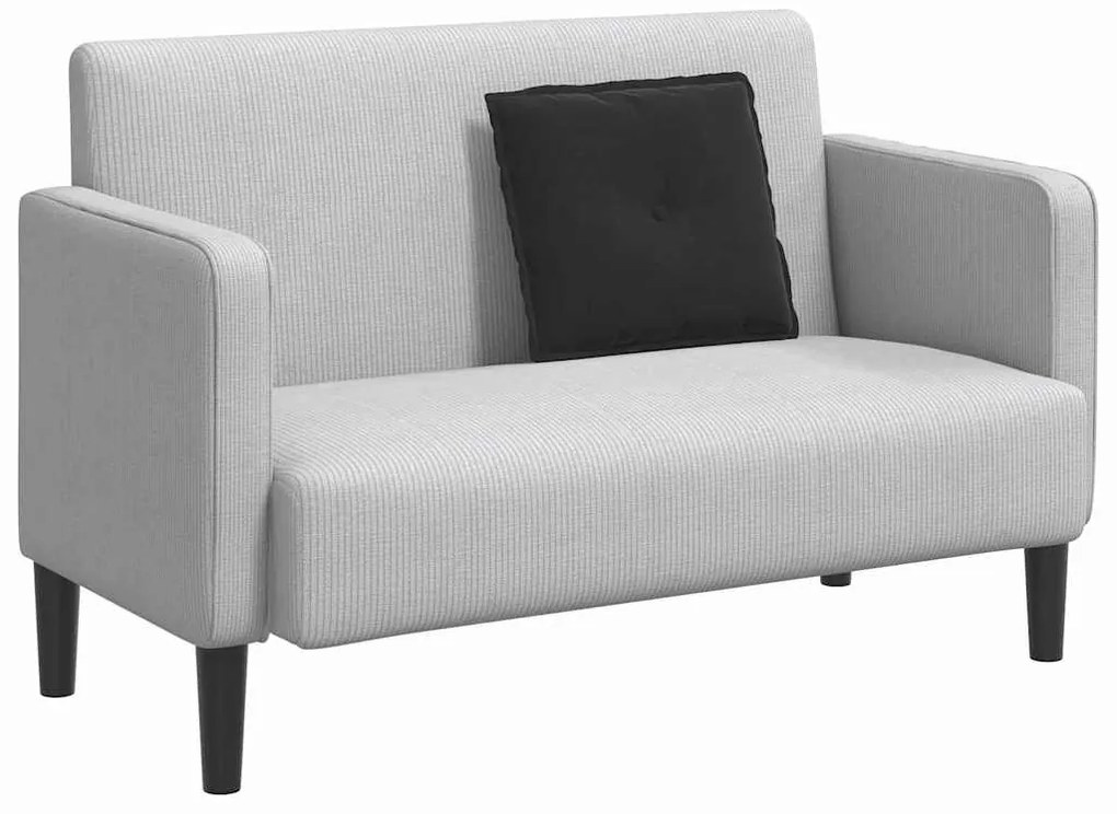 vidaXL Μαξιλάρι Πλάτης Μαύρο 50 x 45 εκ. Υφασμάτινο Κορντουρά