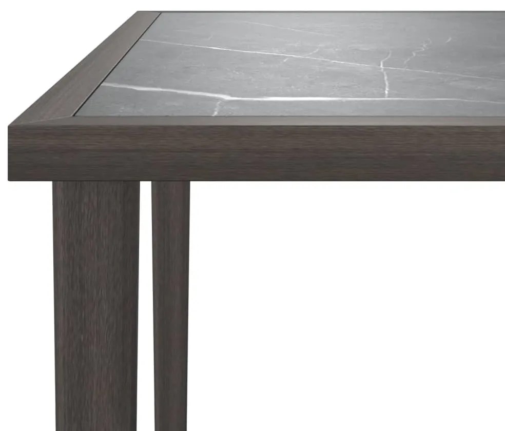 vidaXL Τραπέζι Κήπου Γκρι 48x48x37 εκ. Ατσάλινο