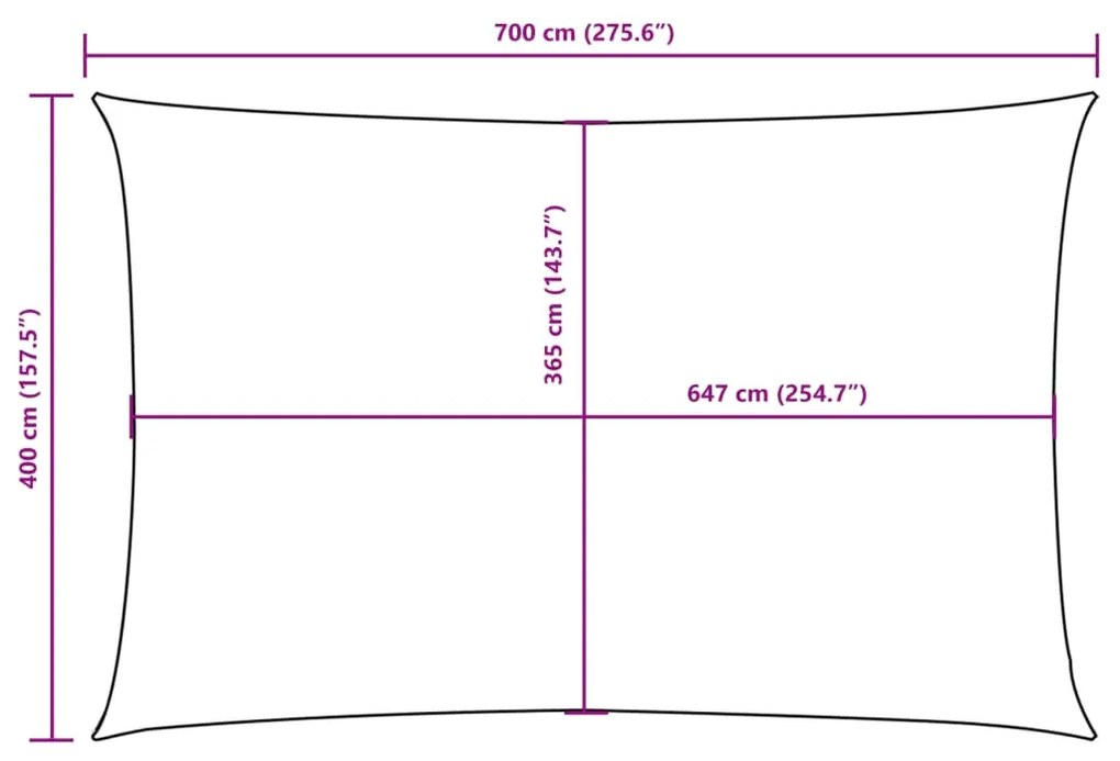 Πανί Σκίασης Ορθογώνιο Taupe 4 x 7 μ. από Ύφασμα Oxford - Μπεζ-Γκρι