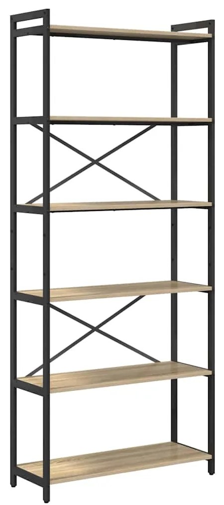 vidaXL Βιβλιοθήκη Sonoma Δρυς 80 x 30 x 188 εκ Επεξεργασμένο ξύλο