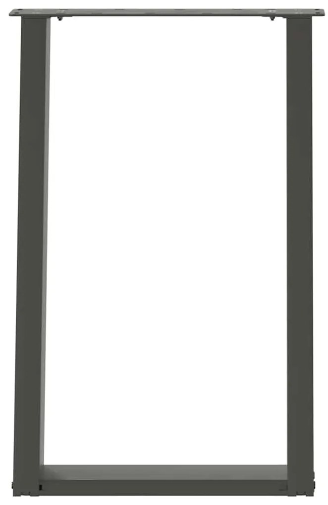 vidaXL Πόδια Τραπεζαρίας σε Σχήμα U 2 τεμ. Ανθρακί 60x(72-73) εκ. Ατσάλι