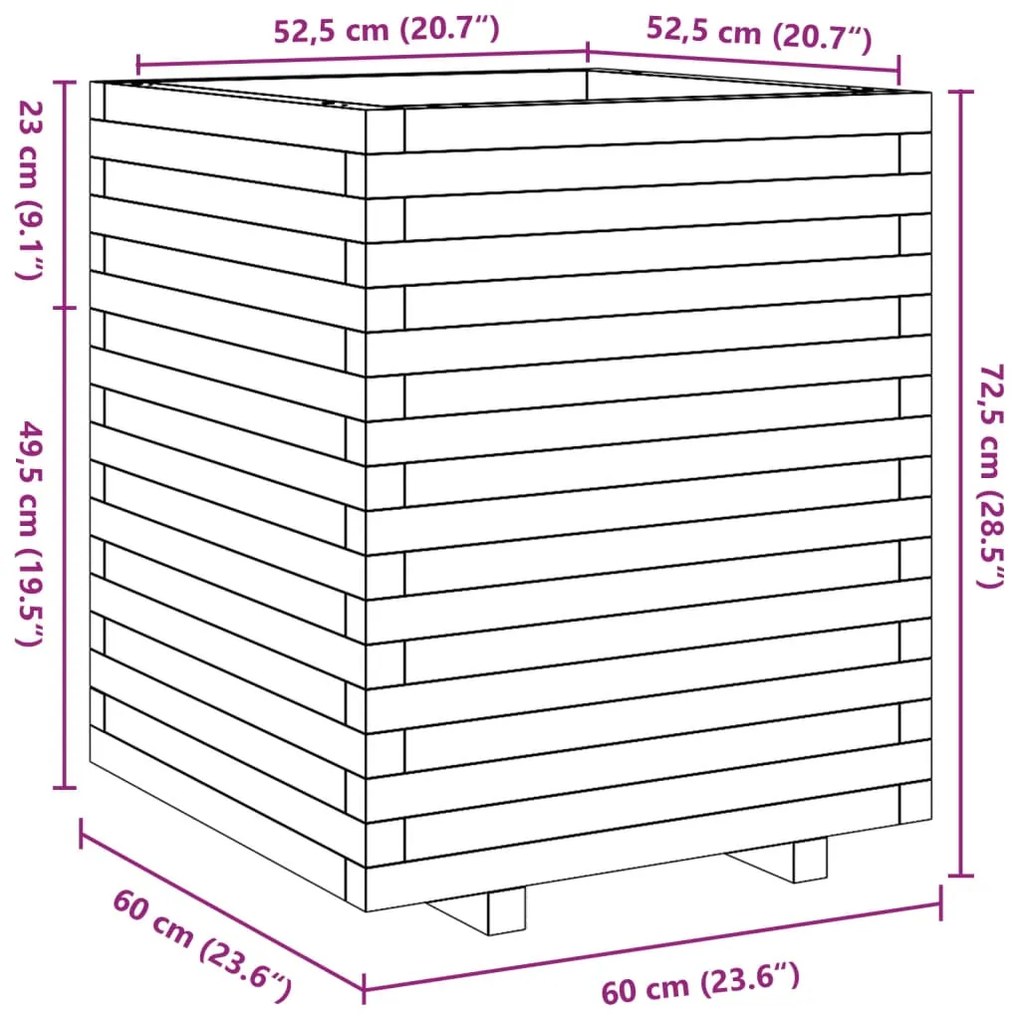 ΖΑΡΝΤΙΝΙΕΡΑ ΚΑΦΕ ΚΕΡΙΟΥ 60X60X72,5 ΕΚ. ΑΠΟ ΜΑΣΙΦ ΞΥΛΟ ΠΕΥΚΟΥ 3282581