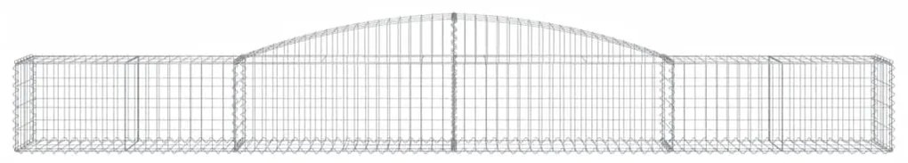 vidaXL Συρματοκιβώτια Τοξωτά 8 τεμ. 400x50x40/60 εκ. Γαλβαν. Ατσάλι