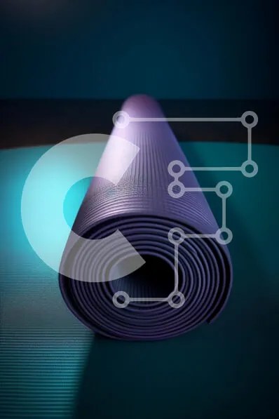 Intra Συλλεκτικό Ξύλινο Παζλ Plywood  4mm - Roll-up Yoga Mat σε γαλήνια ατμόσφαιρα Σε Ξύλινο Κουτί - Διαστάσεις Puzzle: 10x10 cm – 25 κομμάτια