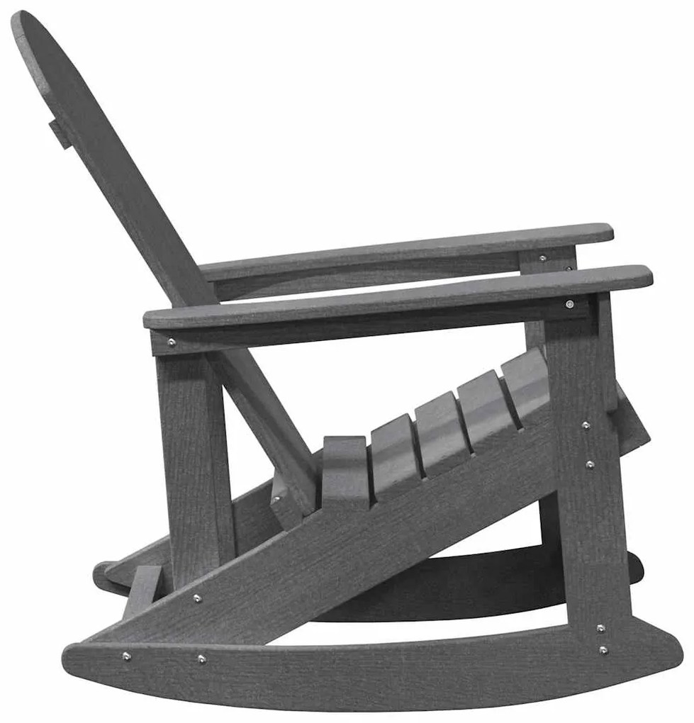 vidaXL Καρέκλες Ροκάντας Adirondack 2 pcs Ανοιχτό γκρι HDPE