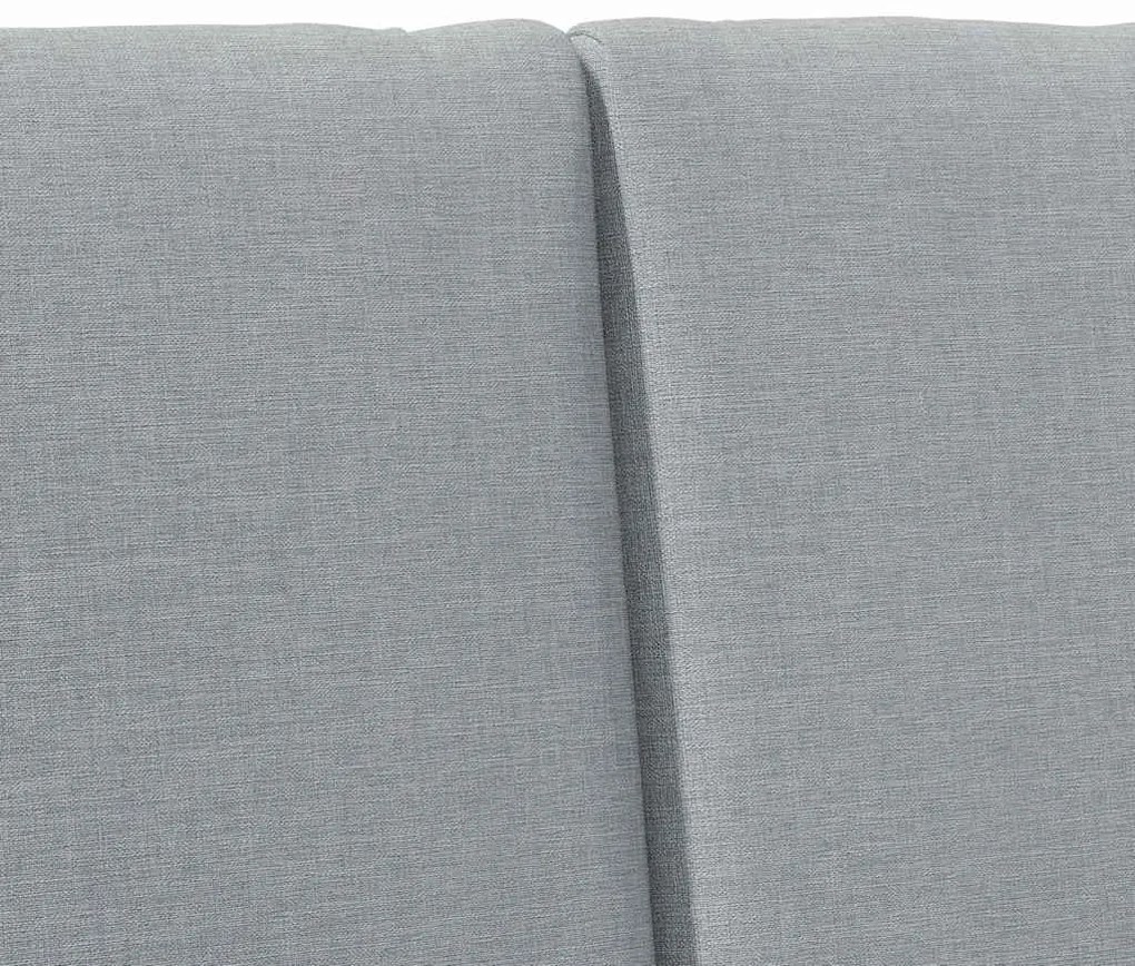 vidaXL Ταπετσαρισμένο κεφαλάρι Ανοιχτό γκρι 120 cm