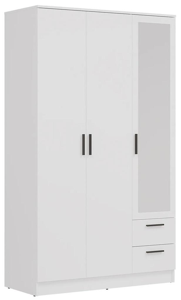 Ντουλάπα Orlando 222, Άσπρο, 205x120x52cm, 106 kg, Πόρτες ντουλάπας: Με μεντεσέδες | Epipla1.gr