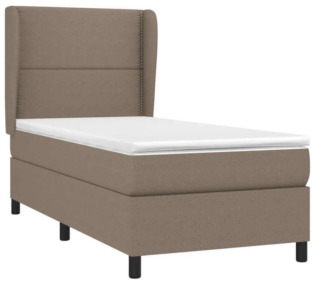 ΚΡΕΒΑΤΙ BOXSPRING ΜΕ ΣΤΡΩΜΑ TAUPE 90X200 ΕΚ. ΥΦΑΣΜΑΤΙΝΟ 3127857