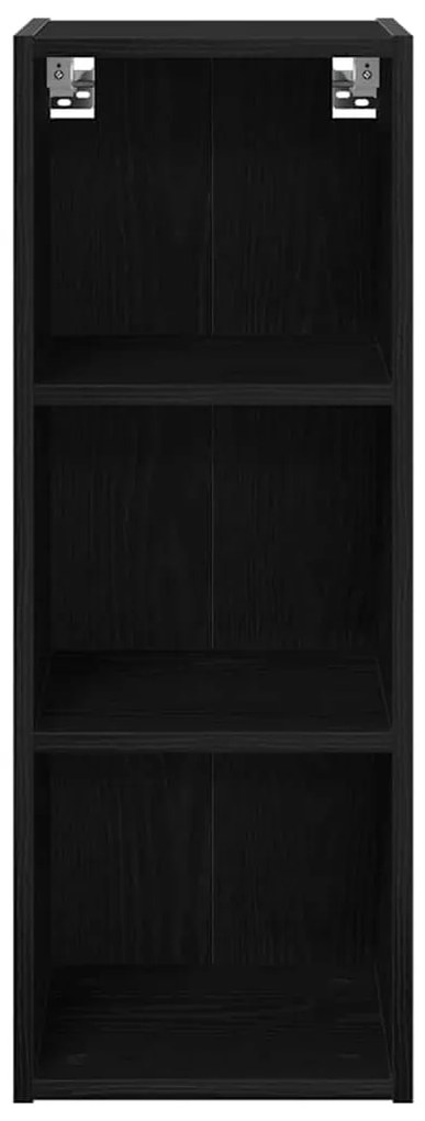 vidaXL Κρεμαστό ντουλάπι με αποθήκευση Μαύρη Οξυά 30 x 29,5 x 80 εκ.