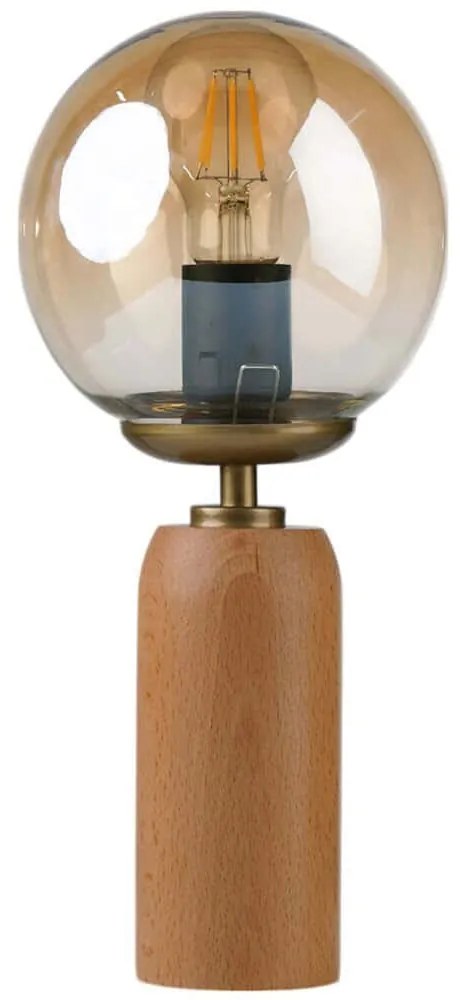Φωτιστικό Επιτραπέζιο 534LUN5198 Φ15x33cm 1xE27 40W Oak-Honey Opviq