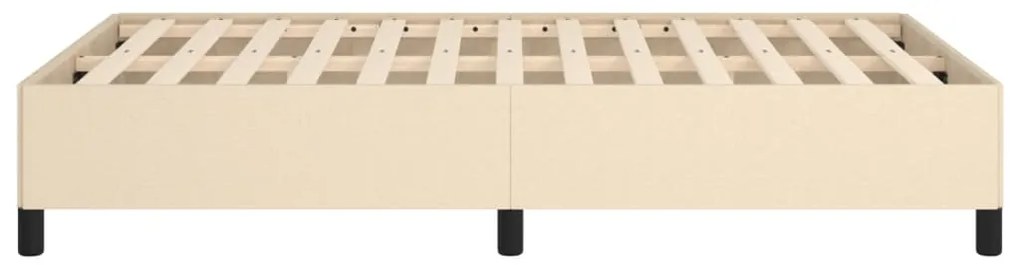Πλαίσιο Κρεβατιού χωρίς στρώμα Κρέμα 120x190 εκ. Υφασμάτινο - Κρεμ