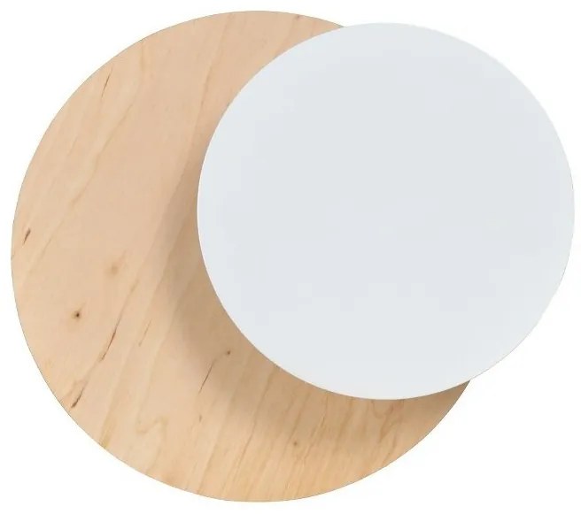 Απλίκα Φωτιστικό Τοίχου 1xG9 Ατσάλι-Ξύλο CIRCLE Made in Poland Emibig-971/1-Λευκό 971/1