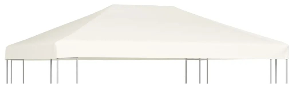 vidaXL Κάλυμμα για Κιόσκι Λευκό Κρεμ 4 x 3 μ. 310 γρ./μ²
