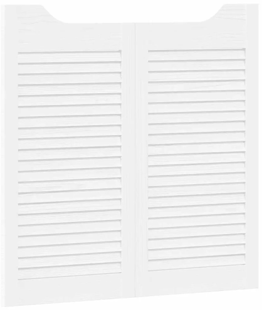 vidaXL Ανοιγόμενες πόρτες Louvred Design 2 ζευγών Λευκό 80x80 cm