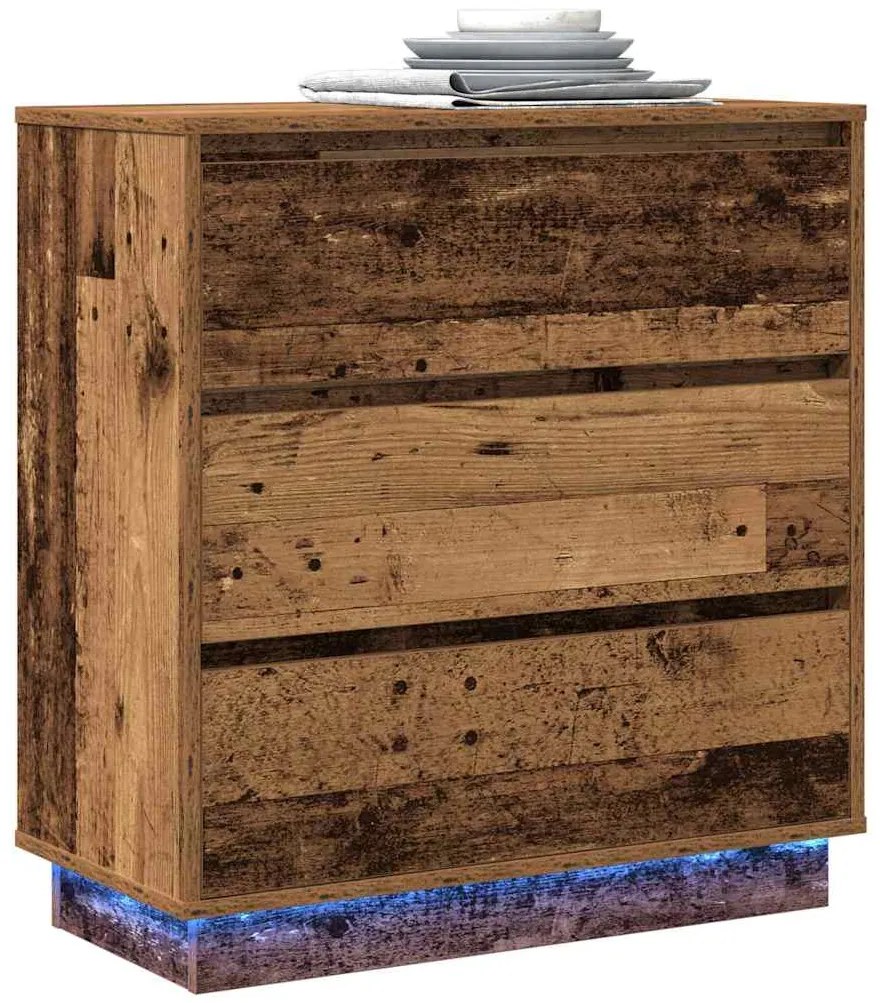 vidaXL Κομοδίνο με Παλαιό ξύλο 71 x 34.5 x 75 εκ. Επεξεργασμένο ξύλο