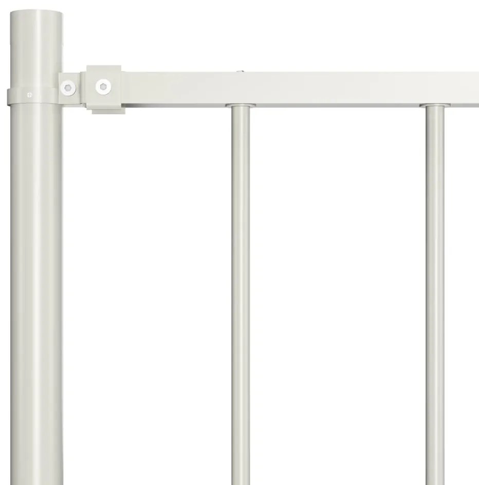 vidaXL Πάνελ Περίφραξης με Στύλους από Ατσάλι με Ηλεκτροστατική Βαφή 1,81x0,75 μ. Λευκό