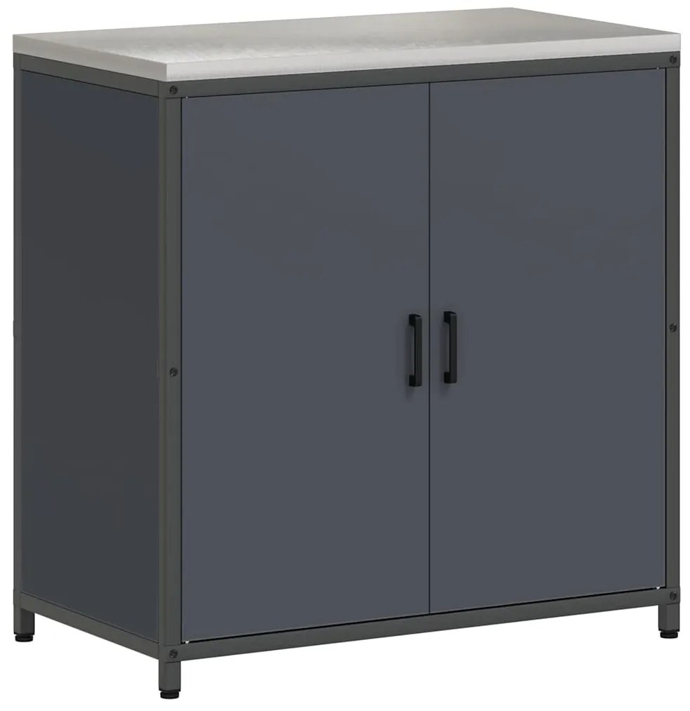 vidaXL Σετ Αποθήκευσης Κουζίνας 2 pcs Ανθρακί 150 x 50 x 92 εκ.