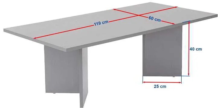Τραπεζάκι σαλονιού Sabin Megapap χρώμα μαύρο 119x60x40εκ.