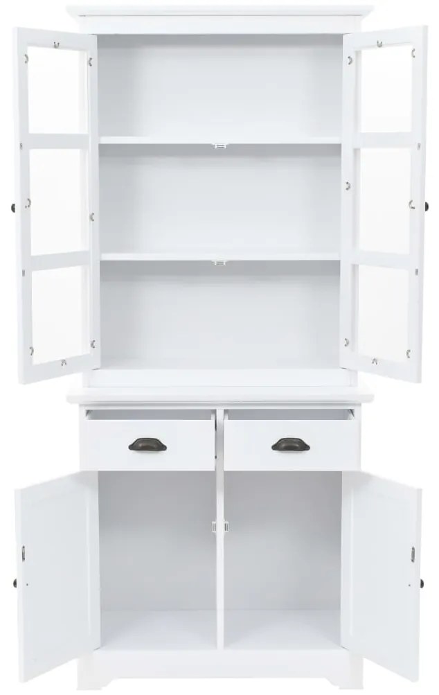 vidaXL Βιτρίνα Σαλονιού με 4 Πόρτες 80x40x180 εκ. MDF και Ξύλο Πεύκου