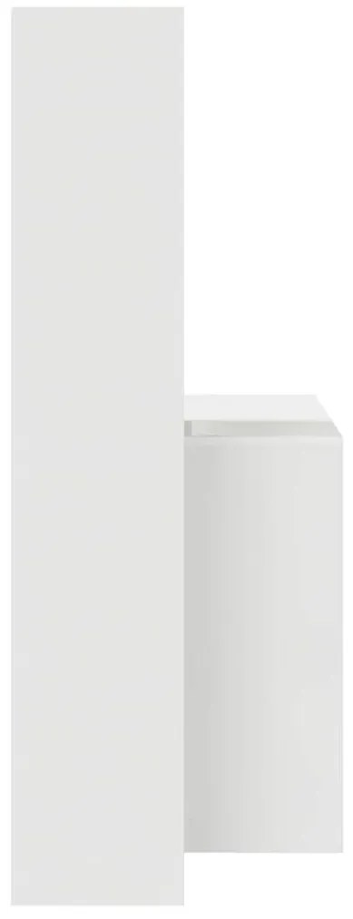 vidaXL Γραφείο με ράφι Λευκό 138.5 x 55 x 143 εκ Επεξεργασμένο ξύλο
