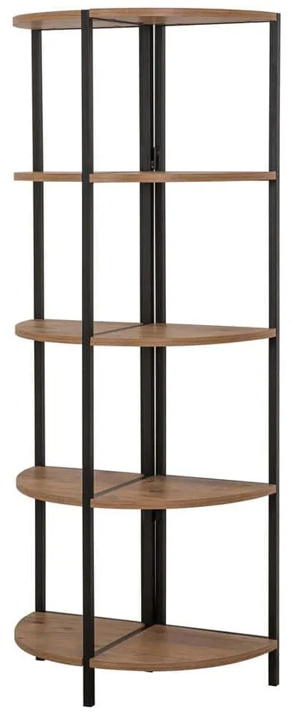 Βιβλιοθήκη Mona Rafix 863SPH5131 66x34x155cm Pine-Black