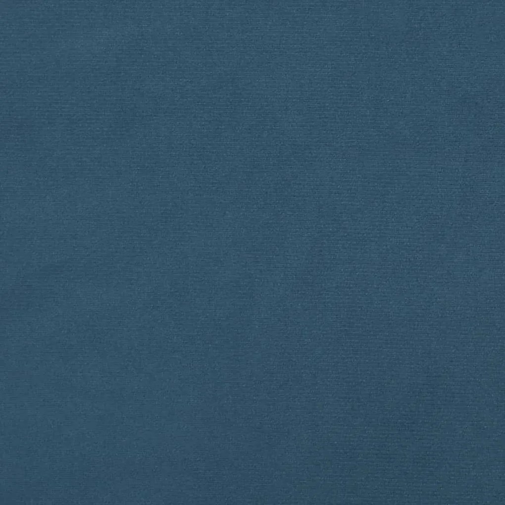 Κρεβάτι Boxspring με Στρώμα Σκούρο Μπλε 80 x 200 εκ. Βελούδινο - Μπλε