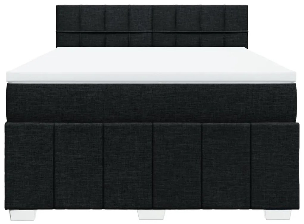 ΚΡΕΒΑΤΙ BOXSPRING ΜΕ ΣΤΡΩΜΑ ΜΑΥΡΟ 140X200 ΕΚ. ΥΦΑΣΜΑΤΙΝΟ 3287093