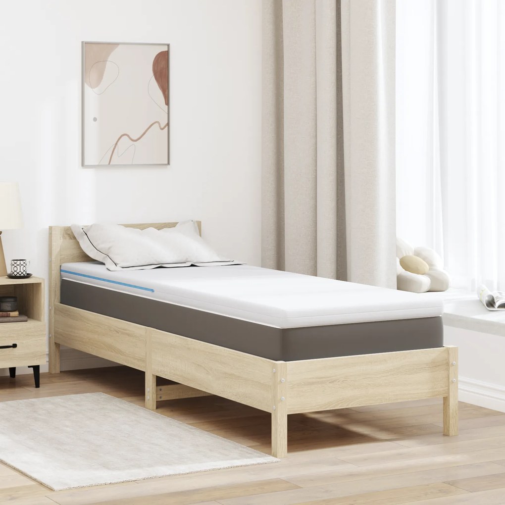 vidaXL Στρώματα Λευκό 70 x 200 cm 100% ύφασμα πολυεστέρα με τζακάρ