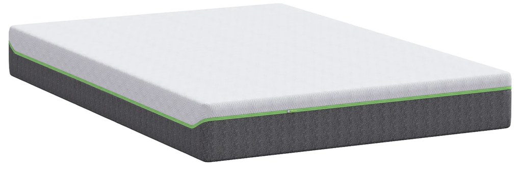 vidaXL Στρώμα Λευκό, Γκρι 140 x 190 cm Pěna