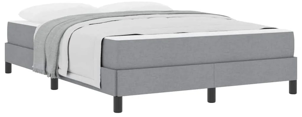 vidaXL Κρεβάτι με ελατήρια Άλλο Ανοιχτό γκρι 140 x 200 cm ύφασμα