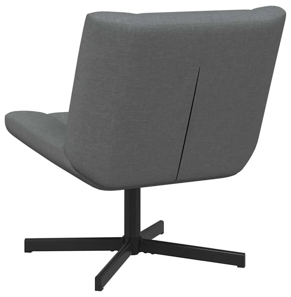 vidaXL Περιστρεφόμενη καρέκλα Σκούρο γκρι 63 x 75 x 76 εκ ύφασμα