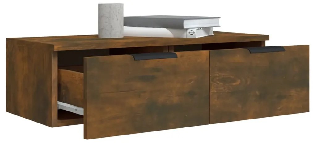 vidaXL Ντουλάπι Τοίχου Καπνιστή Δρυς 68x30x20 εκ. Επεξεργασμένο Ξύλο
