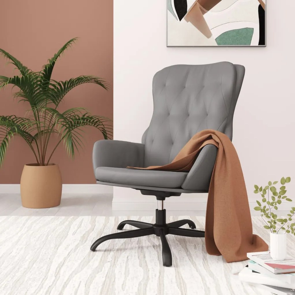 vidaXL Πολυθρόνα Relax Ανθρακί από Συνθετικό Δέρμα