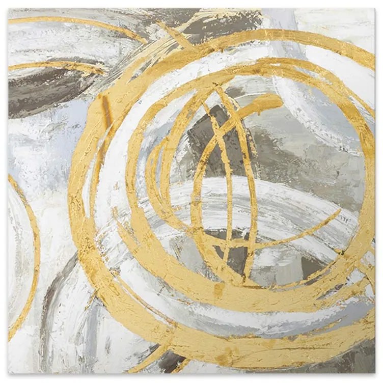 Πίνακας σε καμβά &quot;Exotic Circles&quot; Megapap ψηφιακής εκτύπωσης 50x50x3εκ.