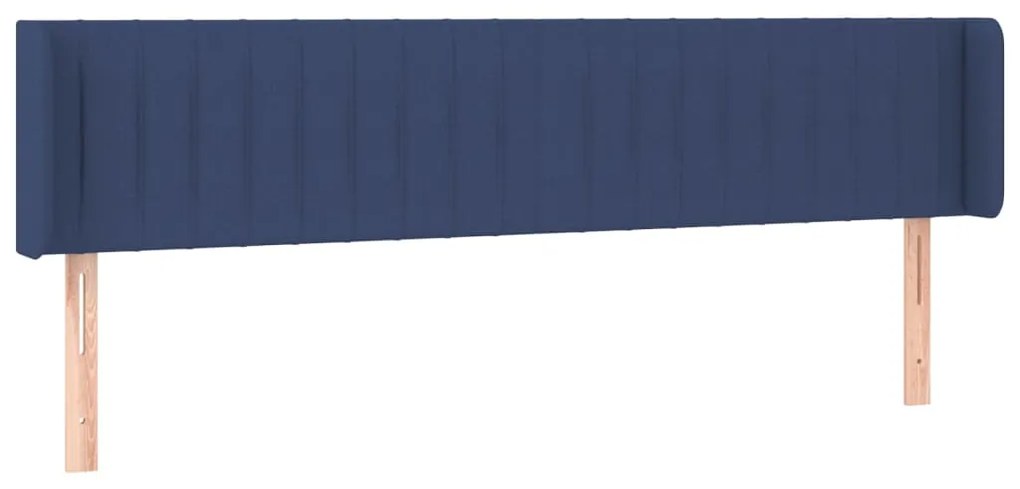 vidaXL Κεφαλάρι Κρεβατιού LED Μπλε 163x16x78/88 εκ. Υφασμάτινο