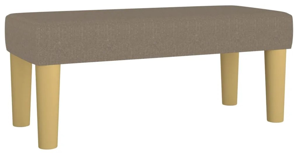 vidaXL Κρεβάτι Boxspring με Στρώμα Taupe 90x200 εκ. Υφασμάτινο