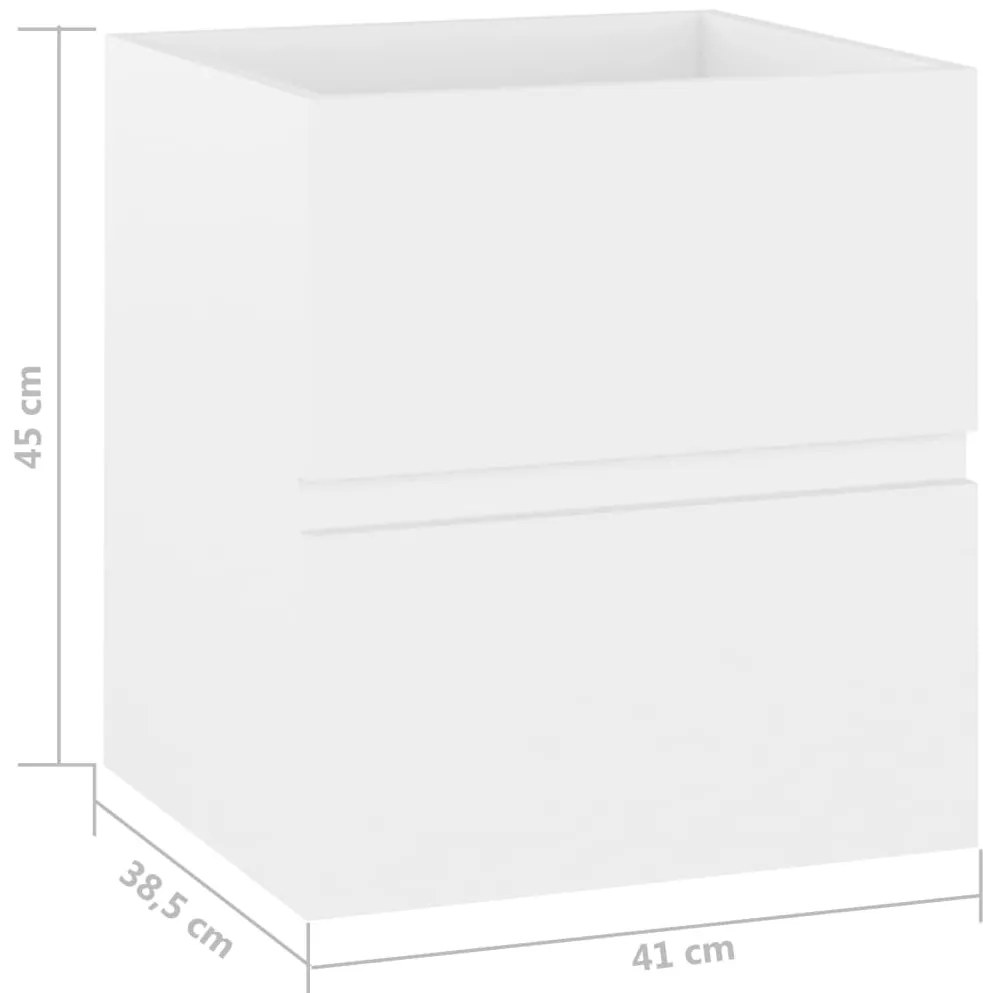 vidaXL Ντουλάπι Νιπτήρα Λευκό 41 x 38,5 x 45 εκ. Επεξεργασμένο Ξύλο