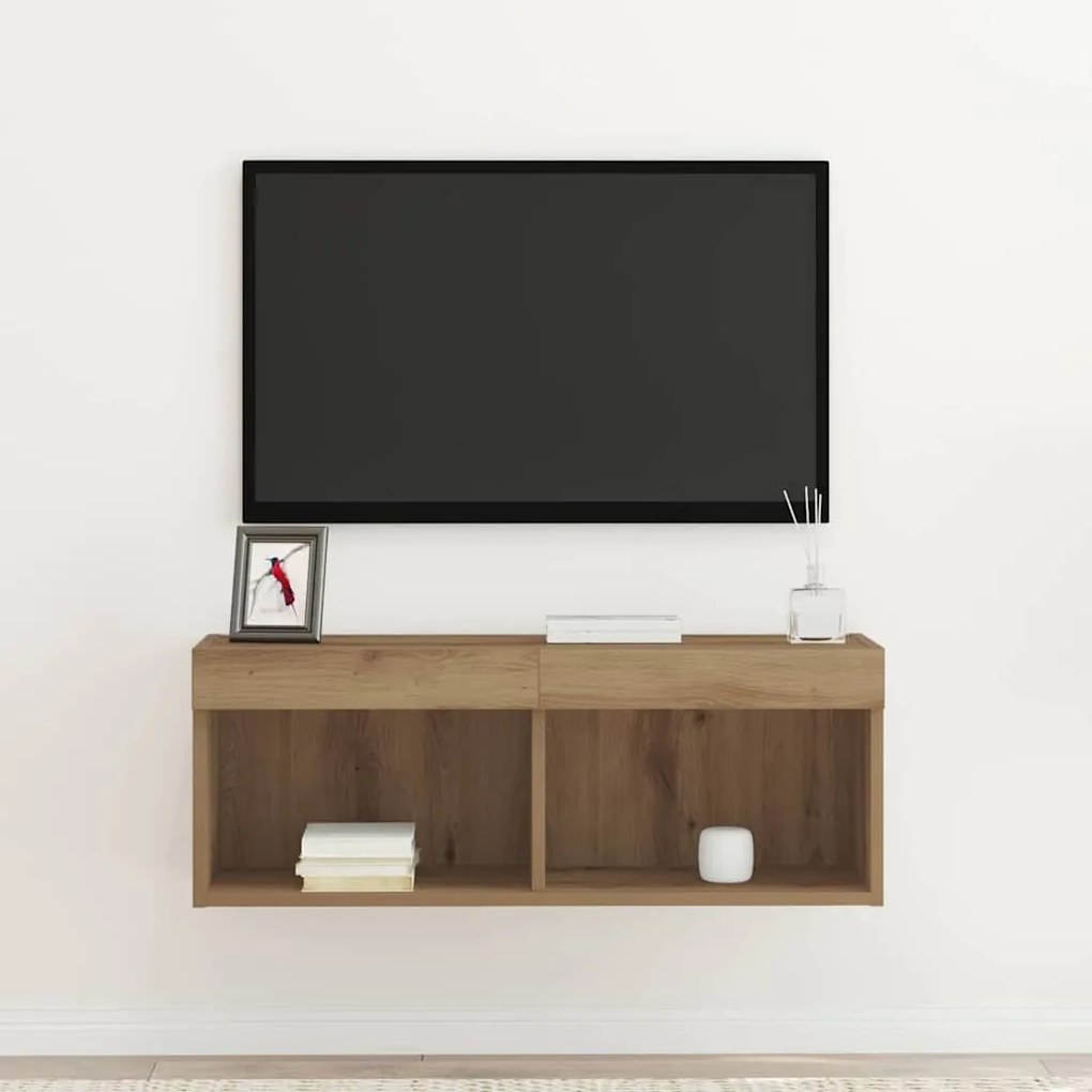 vidaXL Ντουλάπι TV artisan δρυς 80 x 30 x 30 εκ Επεξεργασμένο ξύλο