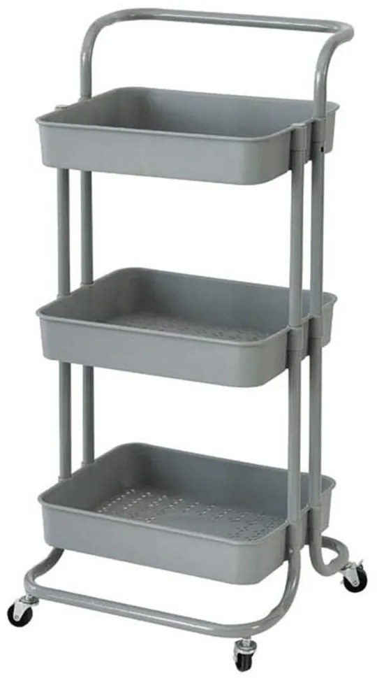 Μανάβης Τρόλεϊ Με Λαβή 815487 43x36x89cm Grey Ankor Metal, Plastic