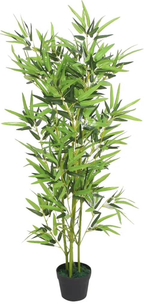 vidaXL Μπαμπού Τεχνητό Πράσινο 120 εκ. με Γλάστρα