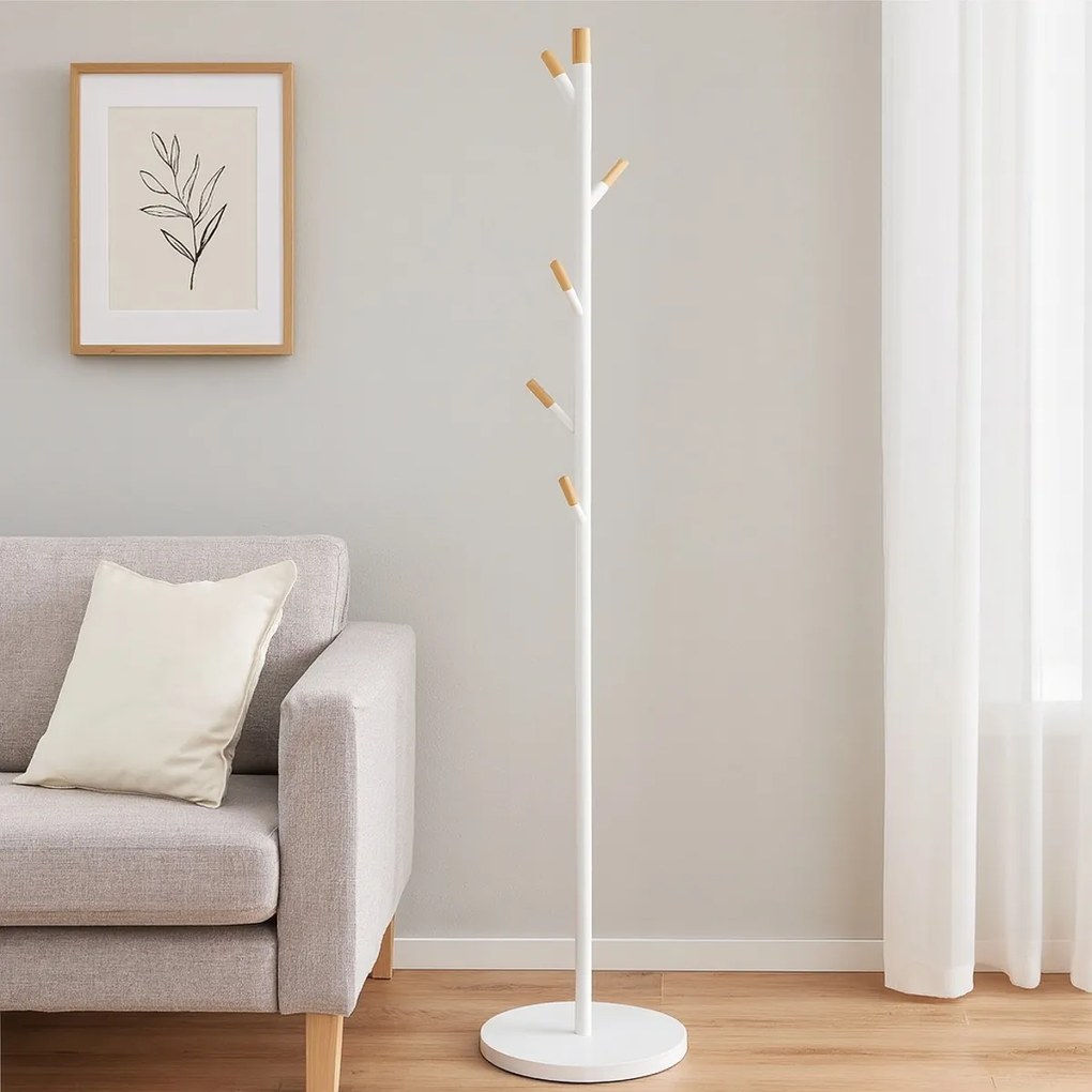 Καλόγερος Ρούχων F-V Coat Hanger 6 Hooks White 138934B