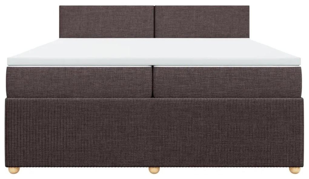 ΚΡΕΒΑΤΙ BOXSPRING ΜΕ ΣΤΡΩΜΑ ΣΚΟΥΡΟ ΚΑΦΕ 200X200 ΕΚ. ΥΦΑΣΜΑΤΙΝΟ 3287559