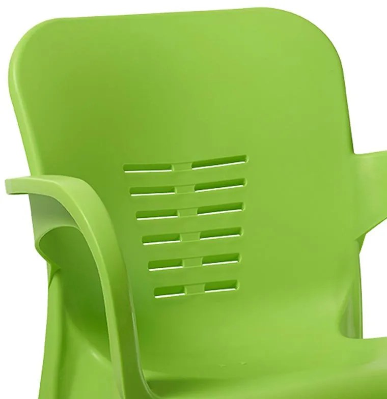 Καρέκλα - Πολυθρόνα Feast PP πράσινο-αλουμίνιο γκρι 59x58x81 εκ.