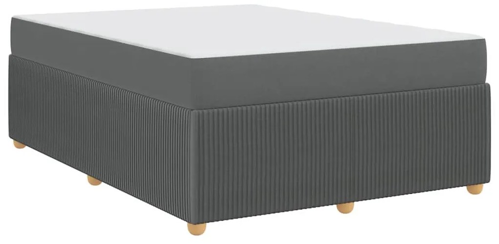 vidaXL Σκελετός Κρεβατιού Άλλο Σκούρο γκρι 140 x 200 cm ύφασμα