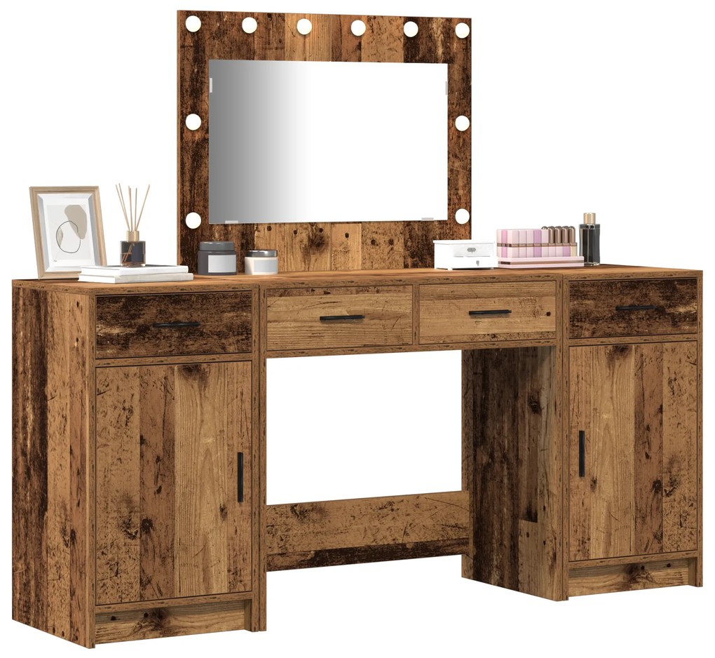 vidaXL Τραπέζι περιποίησης με συρτάρι 3 pcs Καφέ 40 x 41 x 75 εκ