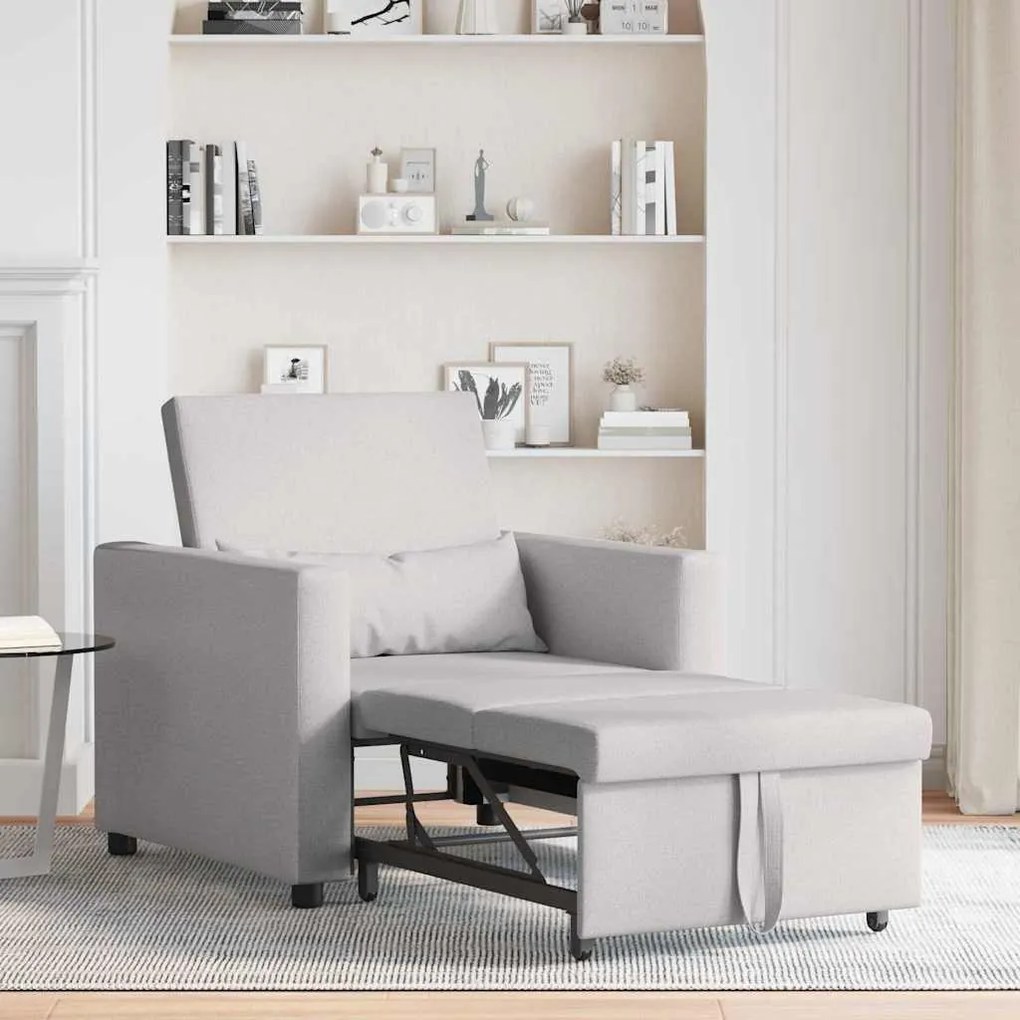 vidaXL Μονός καναπές-κρεβάτι Σκούρο γκρι 90 x 165 x 87 εκ. ύφασμα