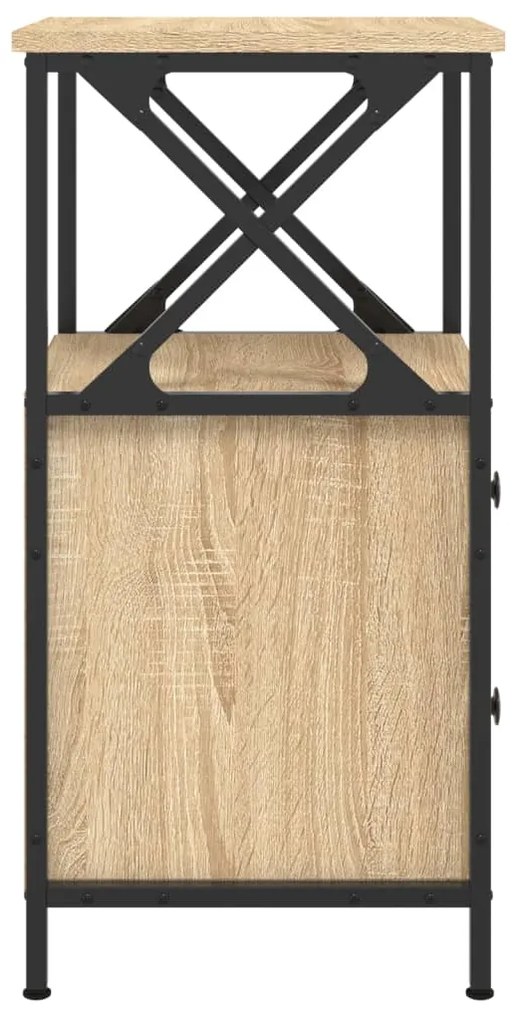 vidaXL Κομοδίνο Sonoma Δρυς 34 x 35,5 x 70 εκ. από Επεξεργασμένο Ξύλο
