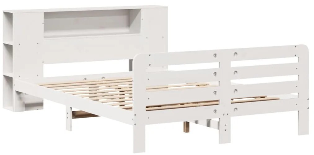 vidaXL Σκελετός Κρεβ. Χωρίς Στρώμα Λευκό 120x190 εκ Μασίφ Πεύκο